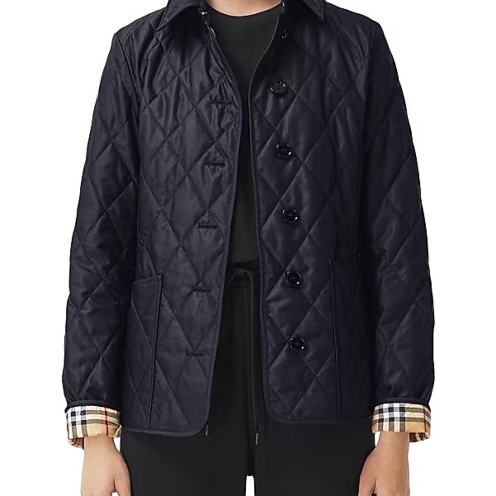 BURBERRY Black Quilted Utility Jacket - Picture 2 of 11
